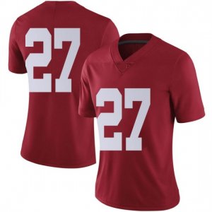 NCAA Women's Alabama Crimson Tide #27 Kyle Edwards Stitched College Nike Authentic No Name Crimson Football Jersey QL17Z14JO